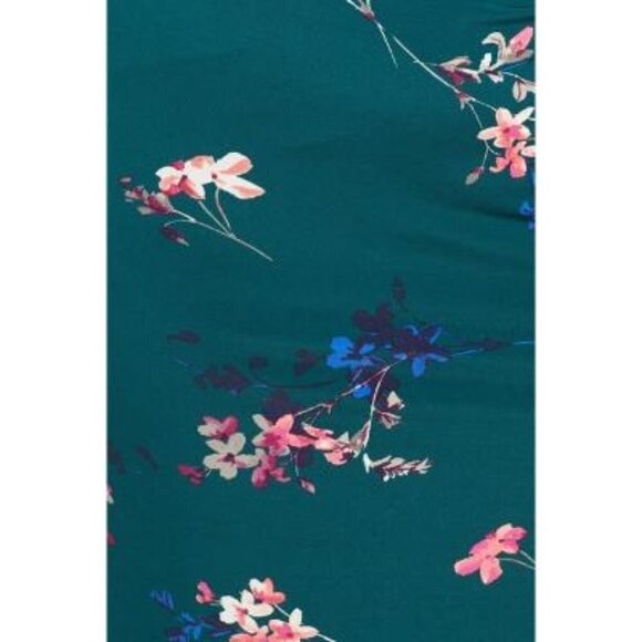 Eliza J Womens Green Floral Cap Sleeve Knit Sheath Dress Plus Sz 24W New - Picture 10 of 11